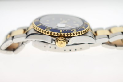 Lot 79 - Rolex - Gentleman's Submariner two-tone stainless steel bracelet watch, ref.16613