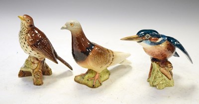 Lot 416 - Beswick Pigeon 1383, Thrush 2308 and Kingfisher 2374 (3)