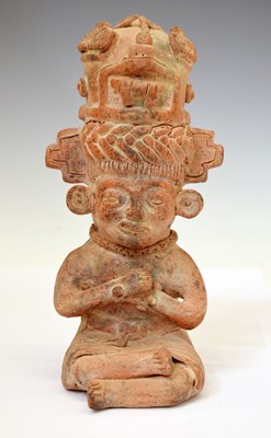 Lot 240 - Pre-Columbian terracotta seated figure