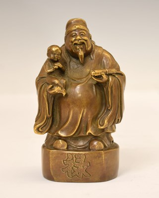 Lot 333 - East Asian bronze of Fu Xing