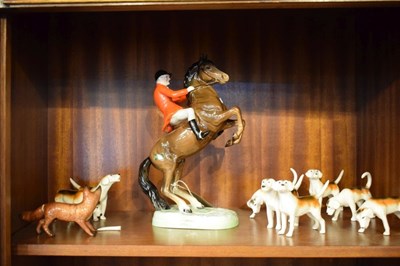 Lot 417 - Beswick pottery hunter group