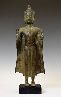 Lot 342 - Large South East Asian alloy standing figure of the Buddha