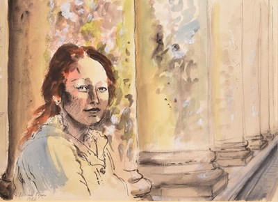 Lot 418 - Edward Piper (British, 1938-1990) - Watercolour - Erica at Wells Cathedral
