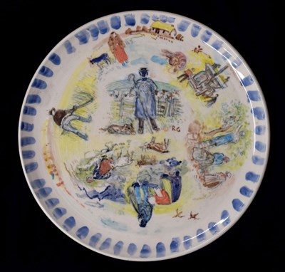 Lot 315 - Reg Gammon (1894-1997) - Pottery plate