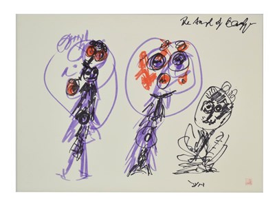 Lot 715 - Elsbeth Buff (British, 20th century) - Mixed media - Family portrait