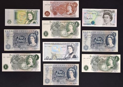 Lot 179 - Collection of ten Elizabeth II Bank of England banknotes