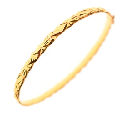 Lot 54 - High carat gold bangle