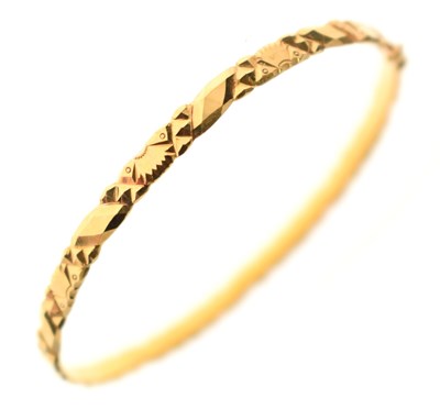Lot 197 - High carat gold bangle