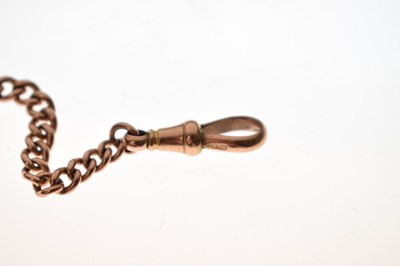 Lot 47 - 9ct rose gold Albert watch chain