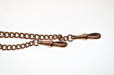 Lot 47 - 9ct rose gold Albert watch chain
