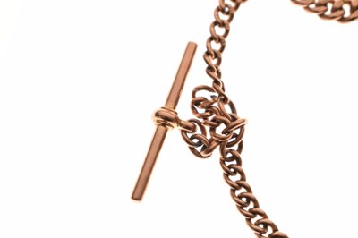 Lot 47 - 9ct rose gold Albert watch chain