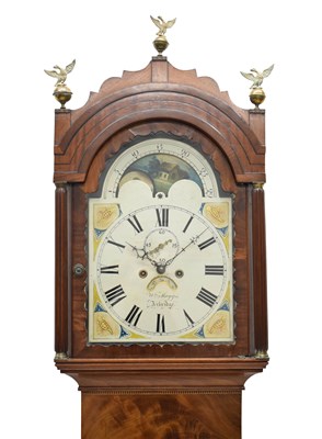Lot 739 - 19th century inlaid mahogany cased 8-day longcase clock, William Maggs, Axbridge