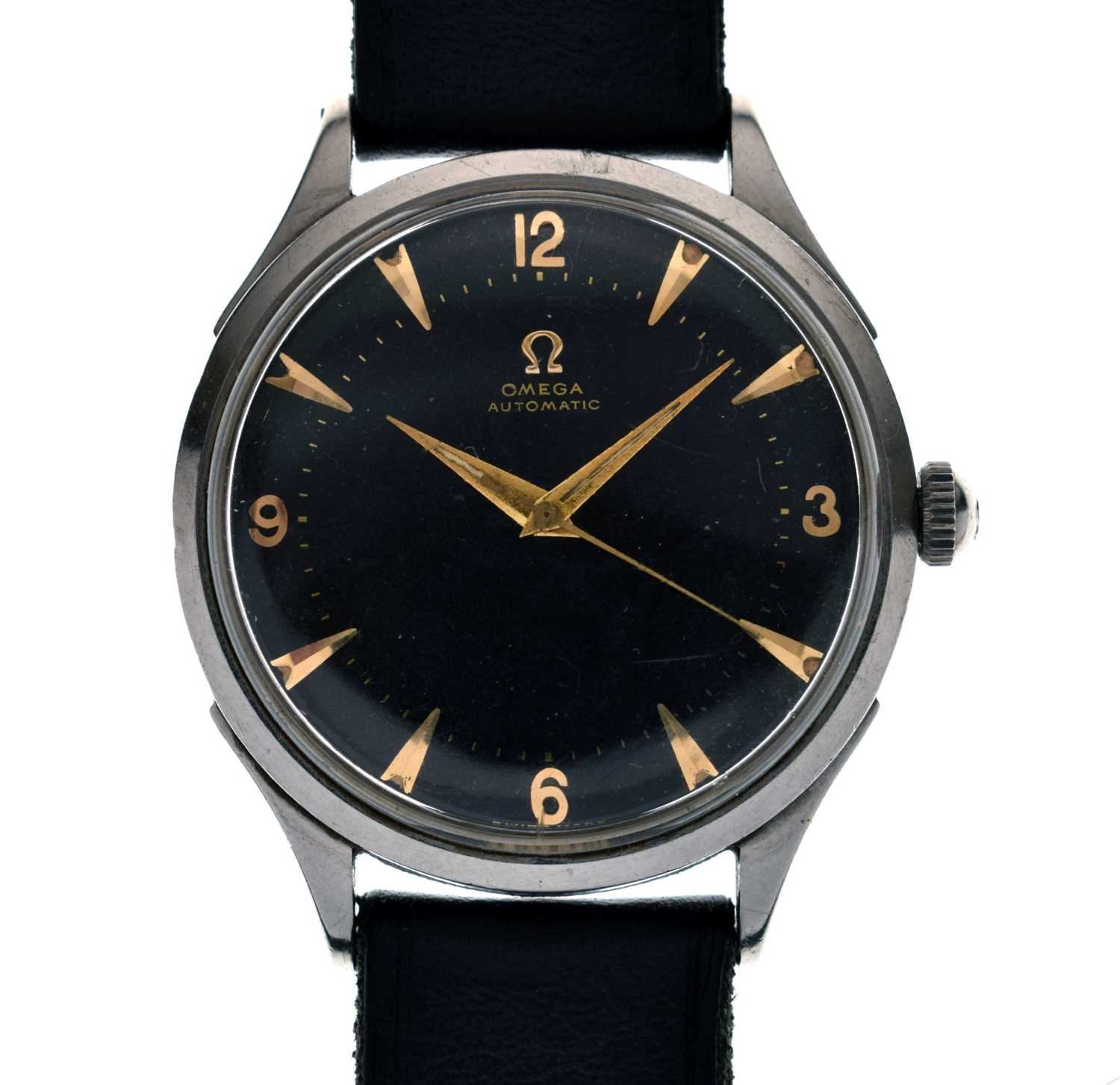 Lot 85 - Omega - Gentleman's stainless steel cased wristwatch, ref. 2637-3 SC, circa 1950