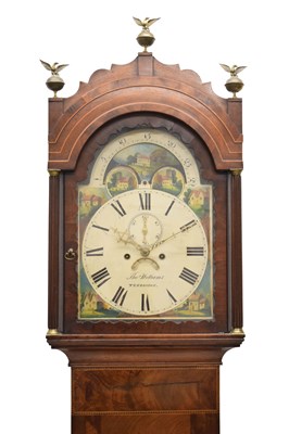 Lot 740 - 19th century inlaid mahogany cased 8-day longcase clock, Thomas William, Tunbridge