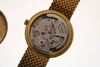 Lot 94 - Zenith - Gentleman's 18ct gold cased bracelet watch, circa 1957