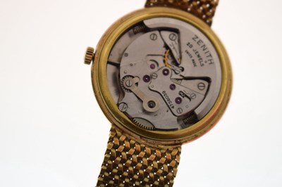 Lot 94 - Zenith - Gentleman's 18ct gold cased bracelet watch, circa 1957