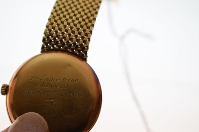 Lot 94 - Zenith - Gentleman's 18ct gold cased bracelet watch, circa 1957
