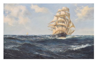 Lot 733 - J. McCormack (20th century) - Oil on canvas - Cutty Sark seascape