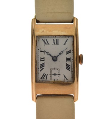 Lot 318 - Crusader - Gentleman's Art Deco 9ct gold case wristwatch