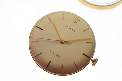 Lot 81 - Rolex - Gentleman's vintage Precision 9ct gold case wristwatch