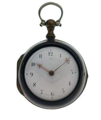 Lot 104 - 18th century brass verge pair-cased pocket watch, Isaac Roberts, London