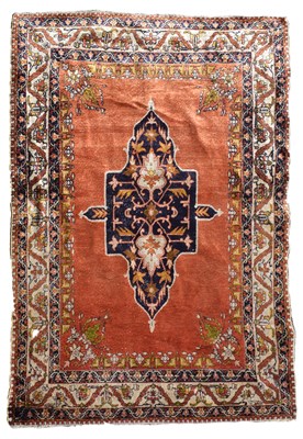 Lot 432 - Indian silk rug with Central Persian design, mid 20th century