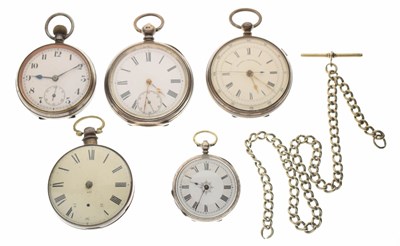 Lot 354 - Early Victorian silver cased open face pocket watch