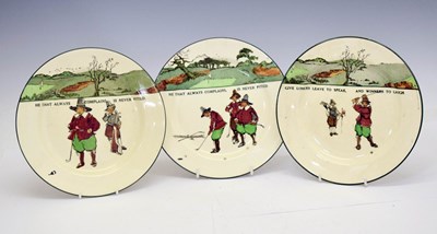 Lot 643 - Three Royal Doulton 'golf' series