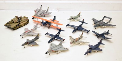 Lot 567 - Collection of kit-built model aircrafts and tank