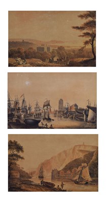 Lot 389 - Nicholas Pocock OWS (British, 1740-1821) - Three Bristol aquatints