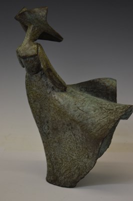 Lot 457 - Philip Jackson (Scottish, b.1944) - Gale Force Nun, limited edition cast bronze figure