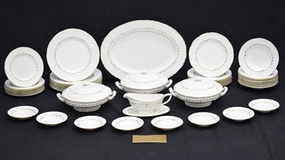 Lot 645 - Royal Worcester porcelain 'Gold Chantilly' dinner service