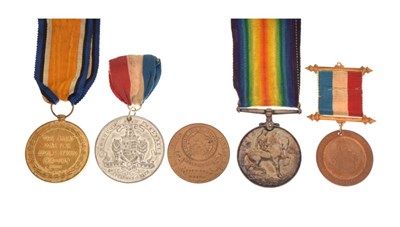 Lot 307 - First World War medal pair etc