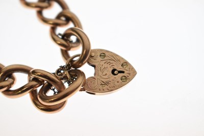 Lot 49 - Yellow metal curb link bracelet of heavy gauge, 49.5g approx