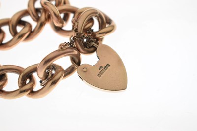Lot 49 - Yellow metal curb link bracelet of heavy gauge, 49.5g approx