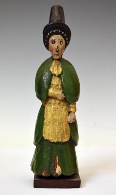 Lot 243 - Late 19th century Welsh folk art painted wooden figure