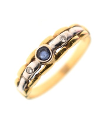 Lot 22 - Sapphire and diamond dress ring