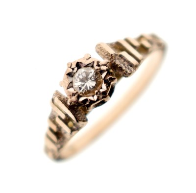 Lot 1 - 18ct white gold diamond single stone ring