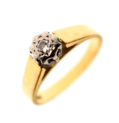 Lot 2 - 18ct gold diamond single stone ring