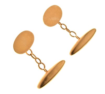 Lot 233 - Pair of Edwardian 18ct gold cufflinks