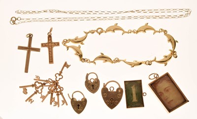 Lot 265 - Small quantity of 9ct gold jewellery