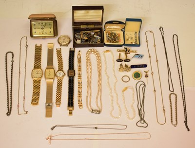 Lot 304 - Assorted dress watches and costume jewellery