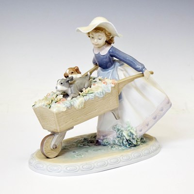 Lot 649 - Lladro - Porcelain figure, 'Barrow of Fun', 5460