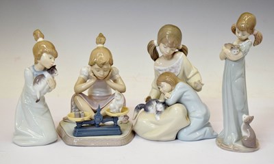 Lot 657 - Lladro - Group of four porcelain figures