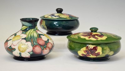 Lot 600 - Moorcroft - Two covered bowls, etc