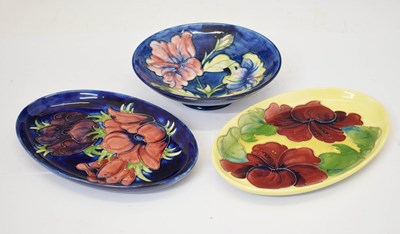 Lot 602 - Moorcroft - Footed bowl, oval plate etc