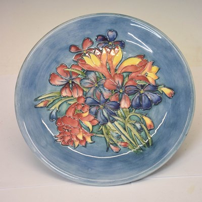 Lot 604 - Moorcroft - Walter Moorcroft pale blue ground plate