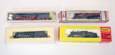 Lot 565 - Mixed group of four 'N' gauge railway trainset locomotives