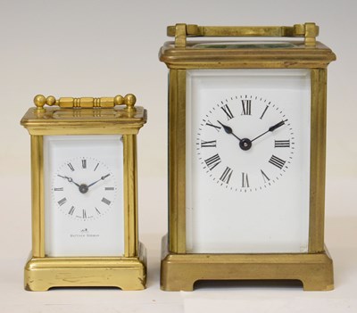 Lot 759 - Richard et Cie French gilt metal cased carriage timepiece, and Matthew Norman example