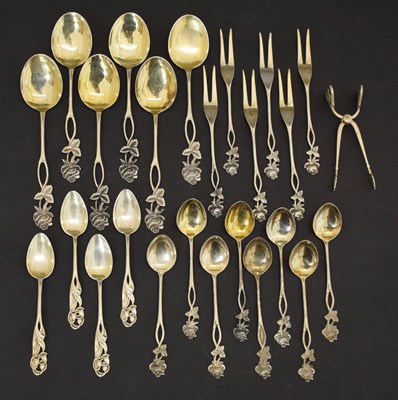 Lot 431 - Collection of Finnish 813 and 830 white metal flatware
